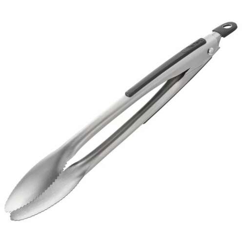 Tefal Comfort tongs with serrated tips, stainless steel with black silicone handle