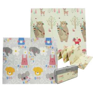 Duża dwustronna składana mata do zabawy XPE 180x200cm - Zwierzęta - G1