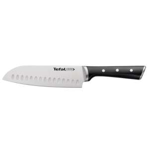 Tefal Ice Force Santoku Knife, 18cm, black handle