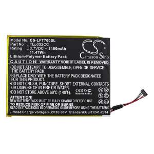 Cameron Sino csereakkumulátor Alcatel One Touch Pixi 3 8-hoz, 3100mAh, TLp032CC kompatibilis - Tablet akkumulátor