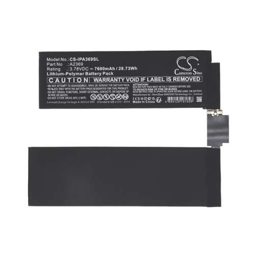 Apple IPAD Pro 11 (2021) CAMERON SINO Li-Polymer akku (3,78V / 7600mAh, Apple A2369 kompatibilis) FEKETE