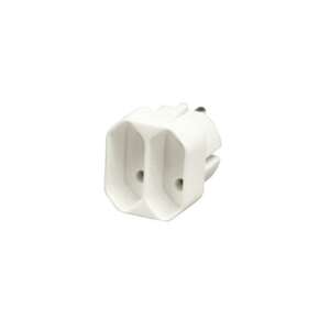 White 2-socket euro plug adapter - Power Strip