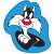 Sylvester the Cat Looney Tunes decorative pillow, 32x41 cm