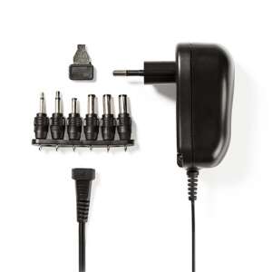 Adaptor de alimentare universal Nedis (3-12V / 1A) Negru