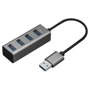 Yenkee YHB 4300 HUB 4x USB 3.0 Hub aluminiowy, 4 porty USB, rozdzielacz USB, hub aluminiowy - Koncentrator USB