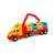 Wader Magic Truck: Selective garbage truck toy, red and yellow, with 4 bins, for kids