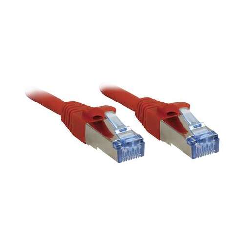 Cablu patch Ethernet Lindy Cat.6A S/FTP, roșu, 1m