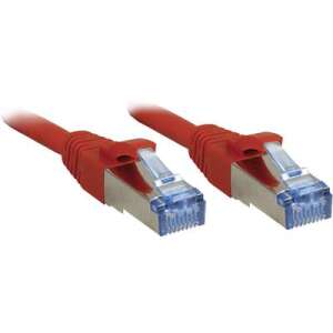 Lindy Cat.6A S/FTP Ethernet Patch kábel, Piros, 1m - FTP kábel