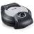 Severin WA2103 waffle maker, closed, angled view