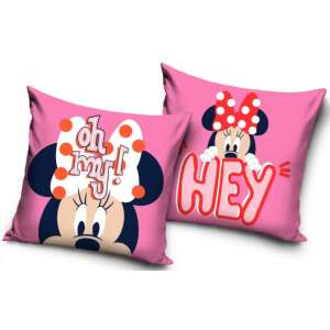 Vankúšový obliečka Disney Minnie Mouse, 40x40 cm, ružová, s motívmi 'Oh my!' a 'Hey' - Poťahy na vankúše