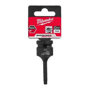 Zásuvka na bity Milwaukee Shockwave Impact Duty 1/2 palca TX30 Torx - Príslušenstvo pre nástrčné kľúče