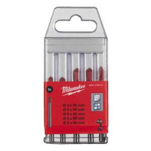 Milwaukee 5-piece glass and tile drill bit set, 4mm, 5mm, 6mm, 8mm - Tool accessories