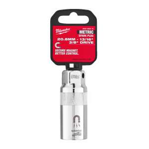 Milwaukee 20.8mm Spark Plug Socket, 3/8" Drive, Magnetic - Spark plug wrench