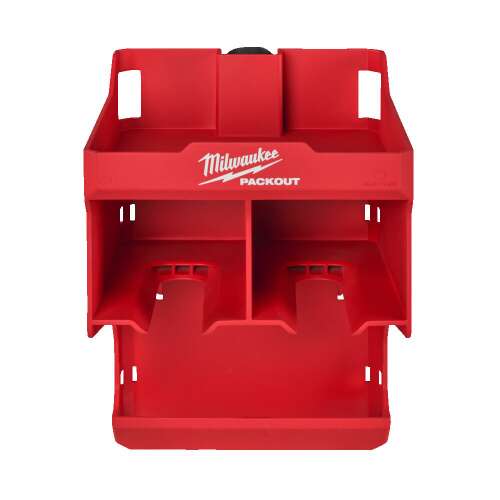 Milwaukee PACKOUT™ Tool Organizer, red, 2-tier, front view