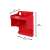Milwaukee PACKOUT™ Tool Organizer, red, 2-tier, side view with dimensions