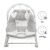Kidwell Pino baba pihenőszék rezgő és zenélő funkciókkal, szürke maci design, 0-9 kg-ig, elölnézet