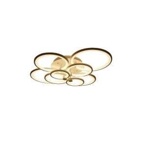 6-light LED ceiling lamp, modern design, white finish - Ceiling Lamp