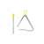 Triangle musical instrument for kids, part of a musical instrument set for kids