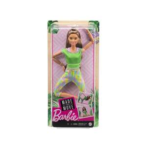 Barbie: Hajlékony jógababa barna hajjal zöld felsőben - Mattel 84050935 