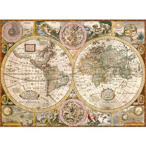 Clementoni 3000 piece antique world map puzzle completed - Clementoni Puzzle