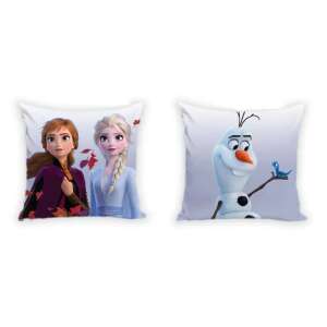 Disney Frozen Dekokissen mit Anna und Elsa auf der einen Seite und Olaf auf der anderen Seite - Dekorative Kissen