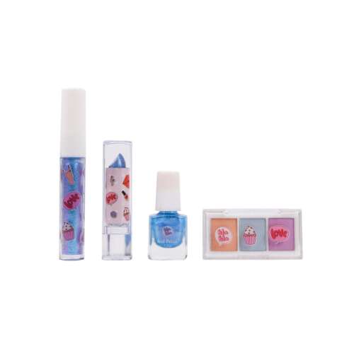 Create It! Holografisches Make-up-Set für Kinder, enthält Nagellack, Lipgloss, Lippenstift und Lidschatten