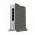 MikroTik hAP ax lite LTE6 router, biely a sivý, bočný pohľad