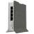 MikroTik hAP ax lite LTE6 router, white and grey, side view