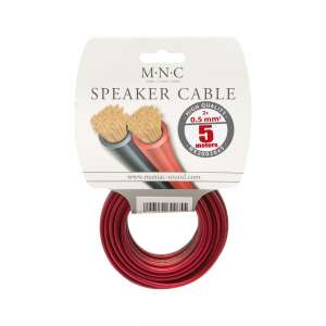 M-N-C Hangszóró kábel 2 x 0,5 mm² 5 méter, kiváló minőségű hangszóró kábel hangszórók erősítőhöz való csatlakoztatásához - Hangszóró kábel