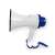 Nedis® Megaphone, white and blue, 10W, 250m range