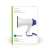 Nedis® Megaphone packaging, white and blue, 10W, 250m range