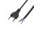 Black power cord with switch, 2 meter long