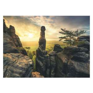 Kész Ravensburger 1000 darabos kirakós játék, Elba homokkő-hegység, Németország, naplemente - Ravensburger