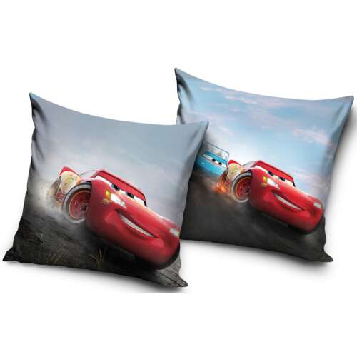 Vankúšový obliečka Disney Cars s Bleskom McQueenom a Materom, 40x40 cm, velúr