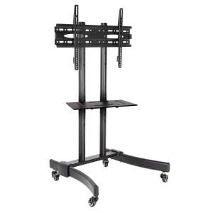 Maclean MC-739 TV-Ständer, 32-65 Zoll, VESA-Montage, schwarz, mit Rollen, für Fernseher bis 40 kg - Maclean