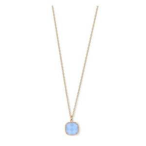 Victoria rózsaarany nyaklánc kék köves medállal - Női nyaklánc