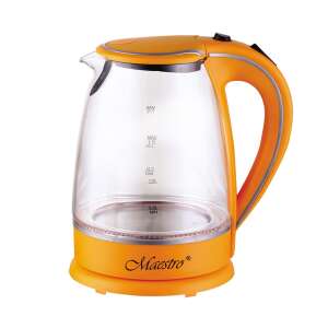 Maestro MR-064-ORANGE 1.7L 2000W Electric Glass Kettle, Orange, Black, Transparent - Maestro