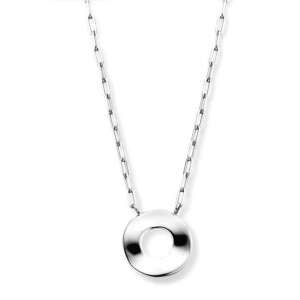 Victoria Ezüst Nyaklánc - Minimalista Fánk Medálos Nyaklánc - Női nyaklánc