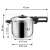 GrandCHEF Kukta 6.0 l pressure cooker, dimensions, 6 liters