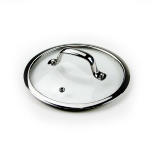 PRESIDENT Stone 24 cm Glass Pot Lid with Stainless Steel Rim and Handle - Pot Lid