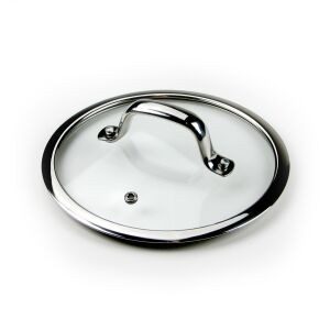 PRESIDENT Stone 26 cm Glass Lid with Stainless Steel Rim - Pot Lid