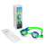 Spokey Jellyfish green and blue kids swimming goggles in packaging