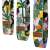 Spokey HOME JUNGLE resistance bands set, 3 different resistance levels, tropical print
