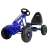 Kék Go-Cart A-18, pedálos gokart gyerekeknek, fekete üléssel és nagy kerekekkel