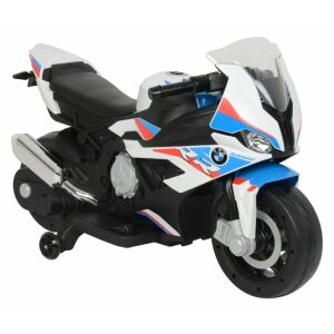 BMW S1000RR white electric ride-on motorcycle, front angled view - Nonbrand Electric vehicle