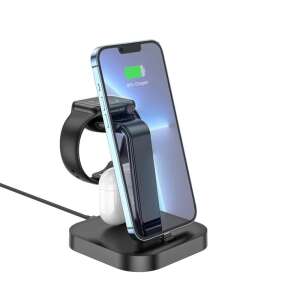 Stacja ładująca Hoco CW43 Graceful 3 w 1 dla iPhone'a, Apple Watch i AirPods - Bezprzewodowa ładowarka