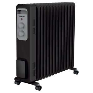 Sencor SOH 3313BK electric oil radiator, black, 3/4 view - Sencor