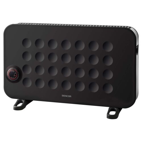 Конвекторен нагревател Sencor SCF2101BK, черен, изглед под ъгъл
