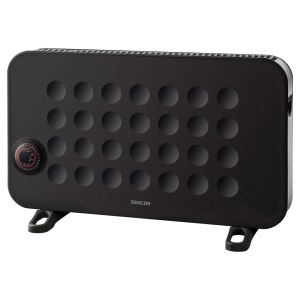Konvektorový ohrievač Sencor SCF2101BK, čierny, šikmý pohľad - Elektrické vykurovacie panely