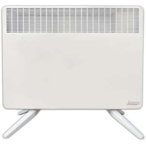 Grzejnik konwekcyjny Bonjour ERP 1500W, biały, widok z przodu - Kominek elektryczny, Osuszacz powietrza, Grzejnik termiczny, Elektryczny panel grzewczy i Kominek opalany drewnem